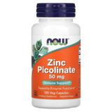 Цинка пиколинат, Zinc Picolinate, Now Foods, 50 мг 120 капсул, фото