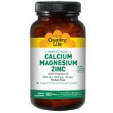 Кальций магний цинк, Calcium Magnesium Zinc, Country Life, 180 таблеток, фото