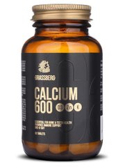Кальцій з вітамінами D3, K1 та цинком, Calcium 600, Grassberg, 60 таблеток - фото