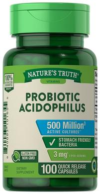 Пробиотик, Acidophilus, Nature's Truth, 500 млрд, 100 капсул - фото