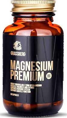 Магній Преміум + В6, Grassberg, 60 таблеток - фото