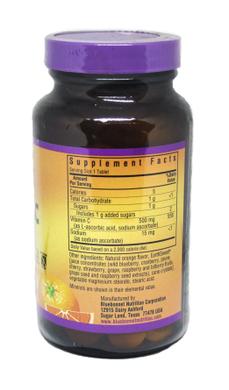 Витамин С, Earth Sweet Chewables, Bluebonnet Nutrition, вкус апельсина, 500 мг, 90 жевательных таблеток - фото
