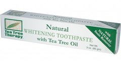 Отбеливающая зубная паста с маслом чайного дерева, Tea Tree Therapy , 85 г - фото