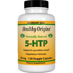 5-гідрокситріптофан (5-НТР), Healthy Origins, 50 мг, 120 капсул - фото
