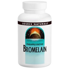 Бромелайн 2000 ГДУ/р, Bromelain, Source Naturals, 500 мг, 60 таблеток - фото