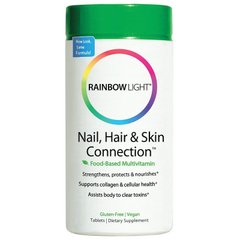 Вітаміни для нігтів, волосся та шкіри, Nail, Hair & Skin Connection, Rainbow Light, 60 таблеток - фото