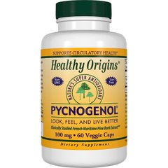 Экстракт сосновой коры, Pycnogenol, Healthy Origins, 100 мг, 60 капсул - фото