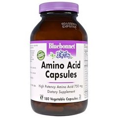 Амінокислоти комплексні, Amino Acid Capsules, Bluebonnet Nutrition, 180 капсул - фото