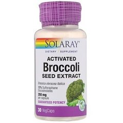 Брокколи, активированный экстракт семян, Broccoli, Solaray, 350 мг, 30 вегетарианских капсул - фото