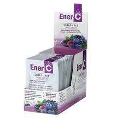 Ener-C, Витамин C, мультивитаминная смесь для напитков, без сахара, ягодная смесь, 1000 мг, 30 пакетиков по 5,46 г (ENR-00132) - фото