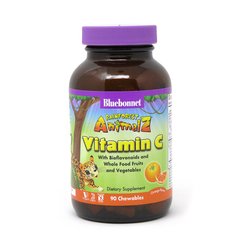 Мультивитамины для детей, Rainforest Animalz, Bluebonnet Nutrition, вкус апельсин, 90 жевательных таблеток - фото
