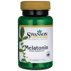 Мелатонін, Melatonin, Swanson, 1 мг, 120 капсул - фото