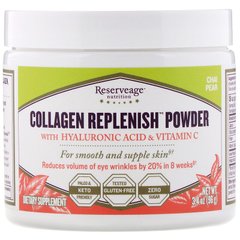 Коллаген порошок, Collagen Replenish Powder, Chai Pear, ReserveAge Nutrition, вкус груша и чай, 96 г - фото