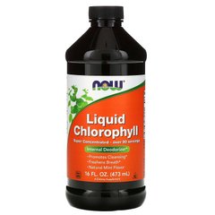 Хлорофіл рідкий з м'ятним смаком, Liquid Chlorophyll, Now Foods, 473 мл - фото