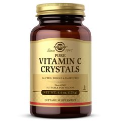 Вітамін С, Vitamin C, Solgar, чисті кристали, 125 г - фото