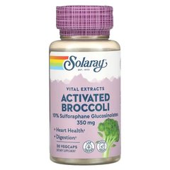 Брокколі, активоване екстракт насіння, Broccoli, Solaray, 350 мг, 30 вегетаріанських капсул - фото
