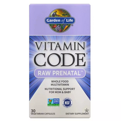 Сырые витамины для беременных, RAW Prenatal, Vitamin Code, Garden of Life, 30 вегетарианских капсул - фото