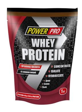 Сироватковий протеїн, Whey Protein, вишня, PowerPro, 1000 г - фото