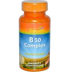 Комплекс вітамінів В-50, B50 Complex, Thompson, 60 капсул - фото