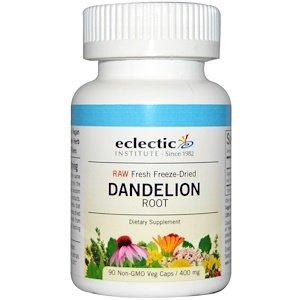 Корінь кульбаби (Dandelion), Eclectic Institute, 400 мг, 90 капсул - фото
