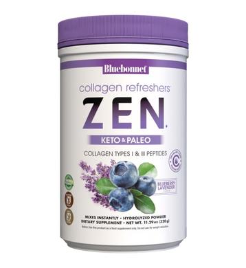 Колаген, спокій і гармонія, смак чорниці і лаванди, Collagen Refreshers ZEN Type I & III, Bluebonnet Nutrition, порошок 320 гр - фото