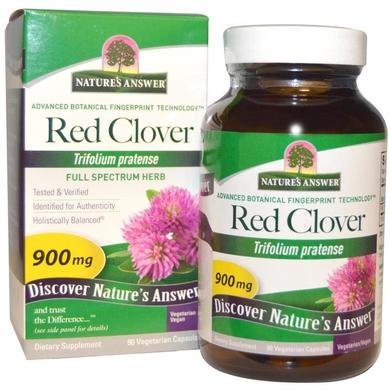 Червона конюшина, Red Clover, Nature's Answer, 900 мг, 90 капсул - фото