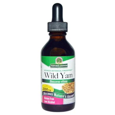 Дикий ямс, Wild Yam, Nature's Answer, жидкий, слабоалкогольный, 2000 мг, 60 мл - фото