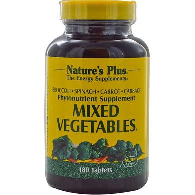 Овочева суміш, Mixed Vegetables, Nature's Plus, 180 таблеток - фото