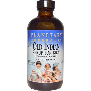 Сироп для детей, поддержка здоровья зимой, Old Indian, Planetary Herbals, вкус вишни, 236,56 мл - фото