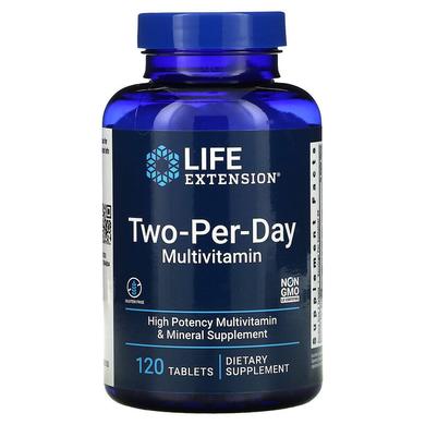 Мультивітаміни, Two-Per-Day Tablets, Life Extension, 120 таблеток - фото