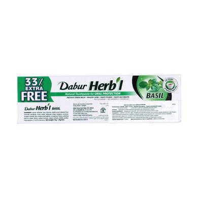 Зубна паста "Базилік", Herb'l Basil Natural Toothpaste, Dabur, 75 + 25 г - фото