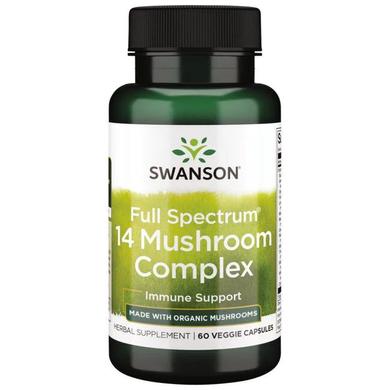 Грибной Комплекс, Full Spectrum 14 Mushroom Complex, Swanson, 60 капсул - фото