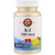 Вітамін К-2, Vitamin K-2, Kal, лимон, 500 мкг, 100 мікро таблеток, фото – 1