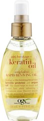 Легка кератинова олія-спрей проти ламкості волосся Миттєве відновлення, Keratin Oil Intense Repair Healing Oil, Ogx, 118 мл - фото