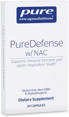 Підтримка імунітету і здоров'я дихальних шляхів, PureDefense with NAC, Pure Encapsulations, 20 капсул - фото