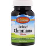 Хром хелат, Chelated Chromium, Carlson Labs, 200 мкг, 300 таблеток, фото
