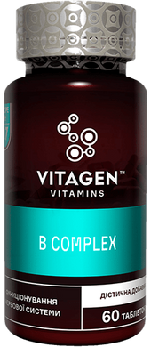 Комплекс вітамінів групи B, B Complex, Vitagen, 60 таблеток - фото