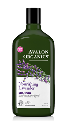 Шампунь для волос (лаванда), Shampoo, Avalon Organics, питательный, 325 мл - фото