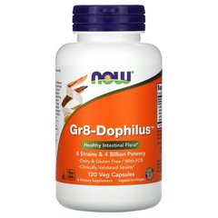 Пробиотики, Gr8-Dophilus, Now Foods, 120 капсул - фото