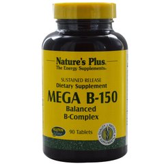 Комплекс витаминов группы В, Mega B-150, Nature's Plus, 90 таблеток - фото