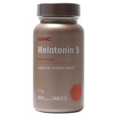 Мелатонін 5, Gnc, 60 капсул - фото