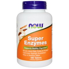 Пищеварительные ферменты, Super Enzymes, Now Foods, 180 таблеток - фото