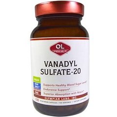 Ванадій сульфат, Vanadyl Sulfate, Olympian Labs Inc., 100 капсул - фото