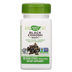 Клопогон (Цимицифуга), Black Cohosh, Nature's Way, корень, 540 мг, 100 капсул - фото