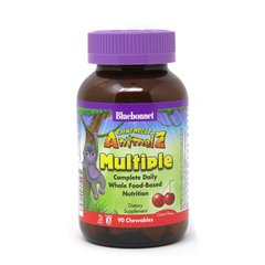 Мультивітаміни для дітей, Rainforest Animalz, Bluebonnet Nutrition, смак вишні, 90 жувальних таблеток - фото