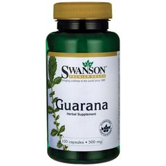 Гуарана, Guarana, Swanson, 500 мг, 100 капсул - фото