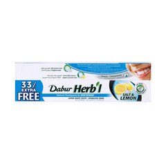 Відбілююча зубна паста, Herbl Salt & Lemon, Dabur, 60 + 20 г - фото