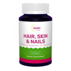 Комплекс кожа, волосы, ногти, Hair, Skin & Nails Complex Powerful, Sunny Caps, 100 капсул - фото