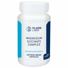 Магний глицинат, Magnesium Glycinate, Klaire Labs, 100 вегетарианских капсул - фото