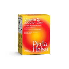 Витамин D3, Vitamin D3 BASE, Perla Helsa, 2000 IU, 60 капсул - фото